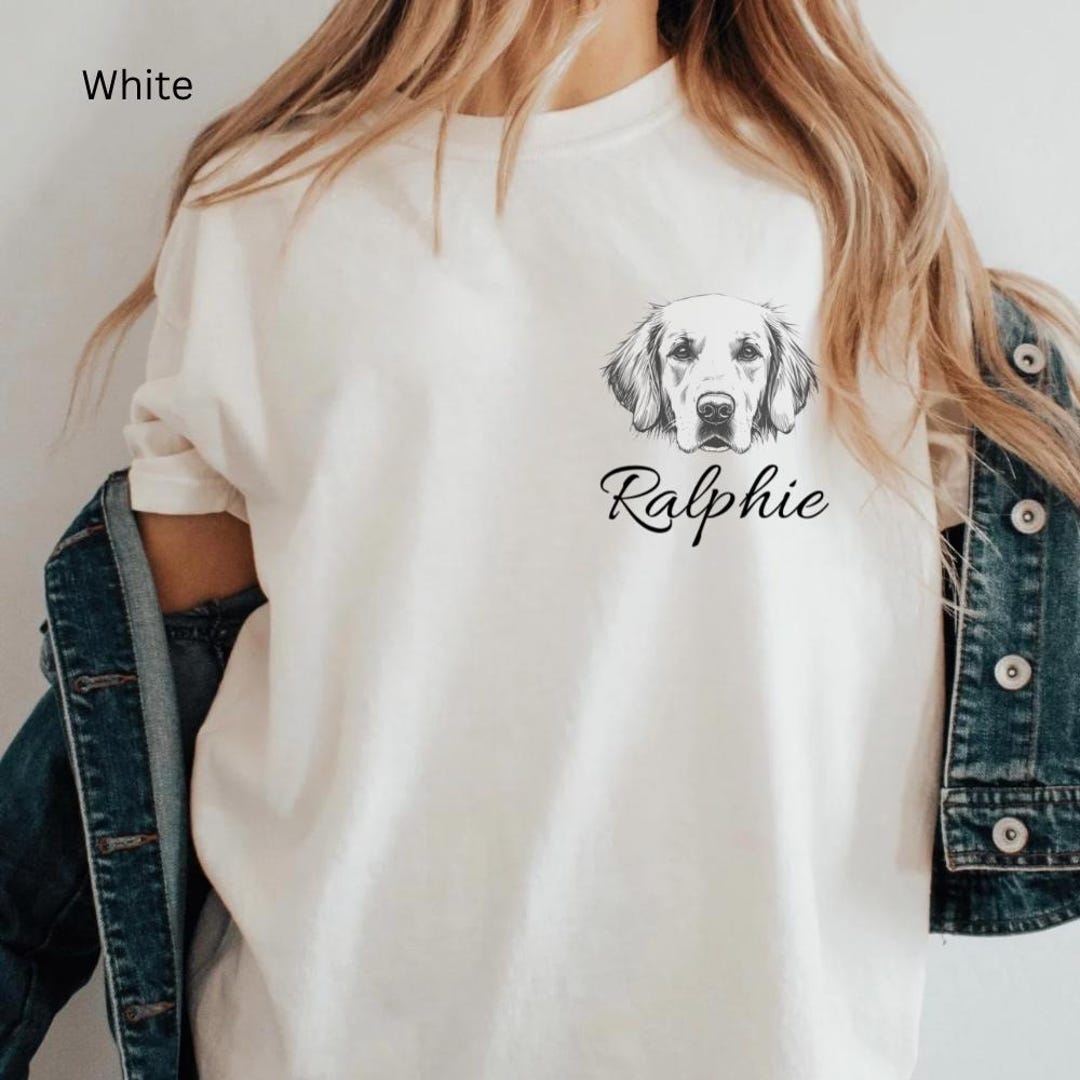 Custom Golden Retriever Shirt for Women, Personalized Dog Name Tee ...