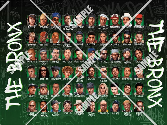 Bronx Hip Hop Legends Poster: Rap Music Wall Art (18x24 - Etsy