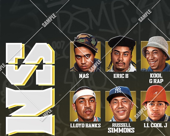 Queens Rap Legends Poster: Hip Hop Music Art Print (18x24 - Etsy