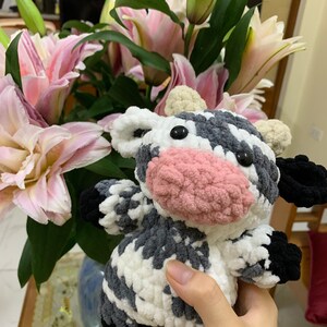 Baby Cow Plush, Cow Crochet Pattern Pdf, Baby Cow Amigurumi, Cute Crochet Animal, Plush Crochet Pattern, Easy Pattern image 4