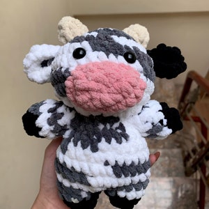 Baby Cow Plush, Cow Crochet Pattern Pdf, Baby Cow Amigurumi, Cute Crochet Animal, Plush Crochet Pattern, Easy Pattern zdjęcie 1