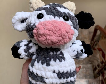 Baby Cow Plush, Cow Crochet Pattern Pdf, Baby Cow Amigurumi, Cute Crochet Animal, Plush Crochet Pattern, Easy Pattern