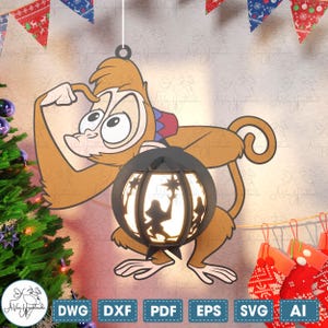Cartoon Lantern Svg, Cartoon Character Lantern Svg,Chandelier Shadow Box,Lantern Lamp Cut File Svg,Home Decor,Cartoon Paper Cut File Svg