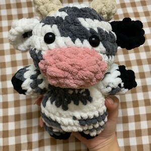 Baby Cow Plush, Cow Crochet Pattern Pdf, Baby Cow Amigurumi, Cute Crochet Animal, Plush Crochet Pattern, Easy Pattern image 2