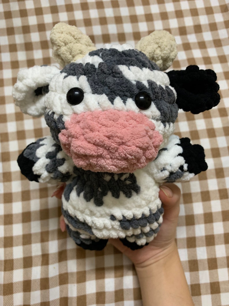 Baby Cow Plush, Cow Crochet Pattern Pdf, Baby Cow Amigurumi, Cute Crochet Animal, Plush Crochet Pattern, Easy Pattern zdjęcie 2