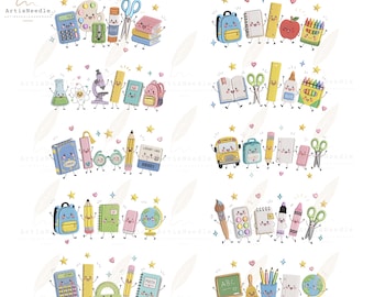 10+ Preppy School Machine Embroidery, School First Day Embroidery Design, Back To School Machine Embroidery File, 5 sizes