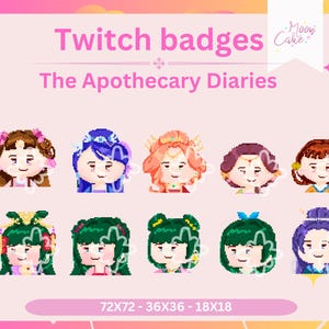 Cute The Apothecary Diaries  Sub/Bit Badges - Twitch, Youtube