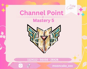 Mastery 5 Channel Points Icon for Twitch | Discord | channel pint Rewards | channel point