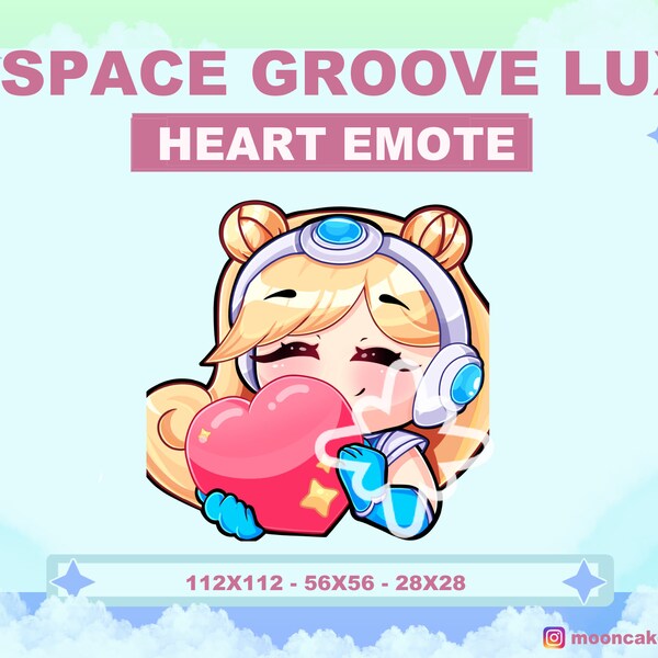 Space groove Lux Chibi Emote for Twitch - Discord - Custom Twitch Emotes - Discord Emotes - Discord Stickers - Stream Emotes