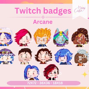 Insignes sub/Bit des arcanes mignons - Twitch, Youtube, Discord + poro