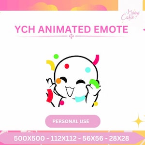 YCH Animierte Konfetti Emote | Anpassbares Emote |  zucken | Youtube, Discord