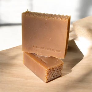 Zeep met honing en kurkuma: essentiële vanilleolie, volledig natuurlijk, handgemaakt