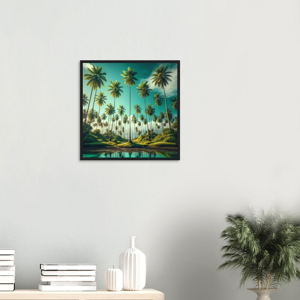 Siargao Palm Trees Digital Print Tropical Island Wall Art for Home