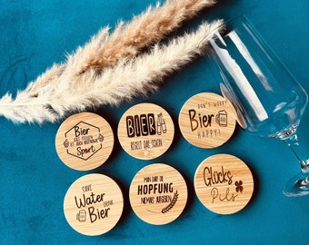 Engraved round bottle opener with funny sayings | with custom engraving | as a gift for weddings, birthdays, barbecues, ...