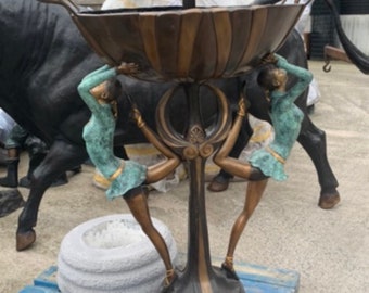 Bronze ballerina fountain