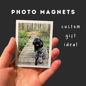 Set of 9 Decorative Photo Magnets Personalized Custom Gift Idea Magnetic Picture Frame Made to Order Photo Gift
