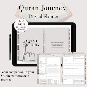 Quran Journey Planner | Quran Journal | Digital Muslim Planner | Memorizing Quran | Quran Tracker | Salah Tracker | Islam | PDF