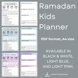Ramadan Journal for Kids | Kids Ramadan Planner | Kids Activity book for Ramadan | Salah | Sawm | Stories of the Prophets | Lanterns DIY image 2