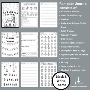 Ramadan Journal for Kids | Kids Ramadan Planner | Kids Activity book for Ramadan | Salah | Sawm | Stories of the Prophets | Lanterns DIY image 3