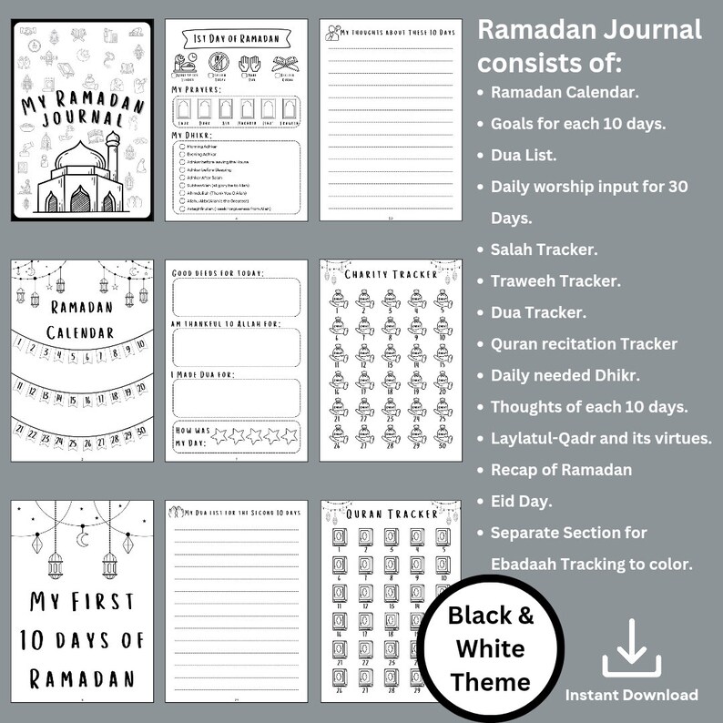 Ramadan Journal for Kids | Kids Ramadan Planner | Kids Activity book for Ramadan | Salah | Sawm | Stories of the Prophets | Lanterns DIY image 3