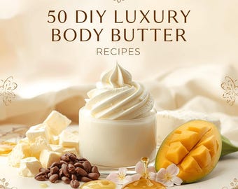 50 DIY Luxury Body Butter Recipes Ebook | Beginner Skincare (Digital Download)