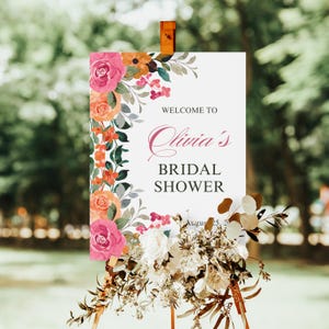 Love in Bloom Bridal Shower Sign - Wildflower Wedding Shower Welcome Poster, Floral Bridal Shower Decor, Bridal Brunch Entrance Sign