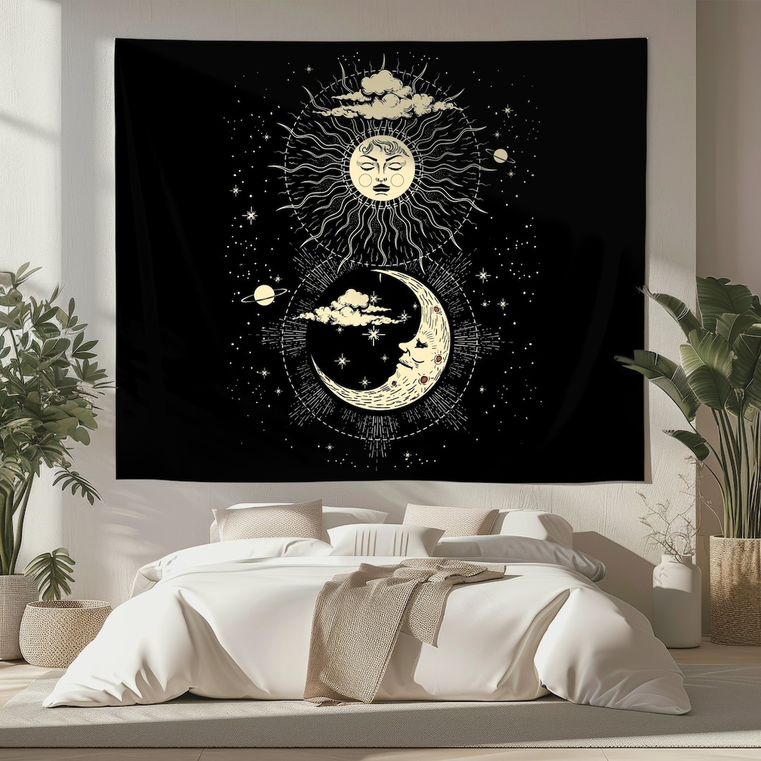 Urban Outfitters Celestial Sun and Moon Tapestry