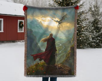 Thron der Glas gewebte Decke, TOG Merch Sarah J Maas Geschenk, Fantasy Bookish Wandteppich, gemütlicher Lesewurf