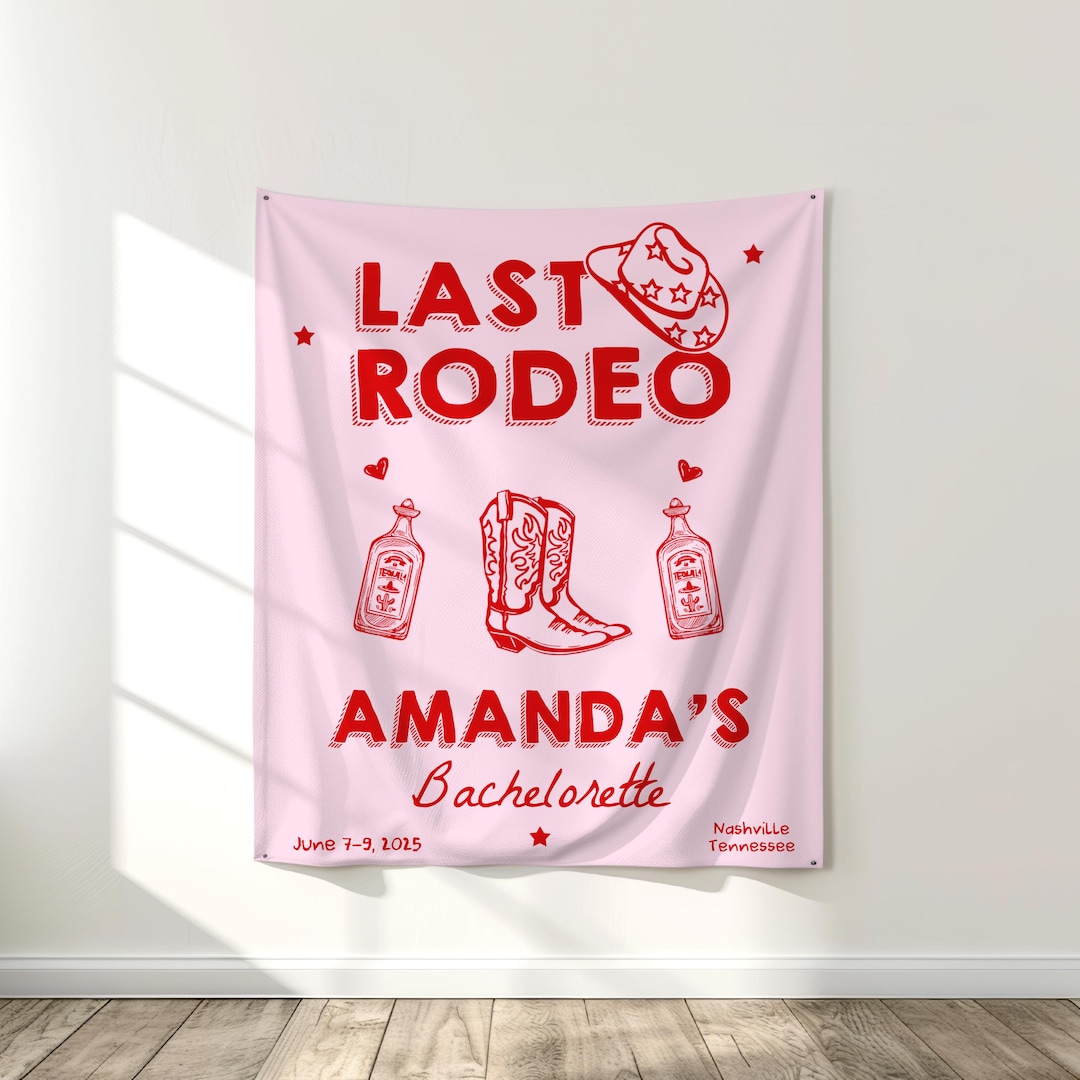 Custom Last Rodeo Bachelorette Banner: Cowgirl Hen Party Decor - Etsy
