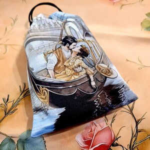 Tarot card bag Romantic, tarot pouch satin, drawstring pouch, altar tools, Oracle Deck Bag, Pouch Bag for Tarot Card, tarot gifts