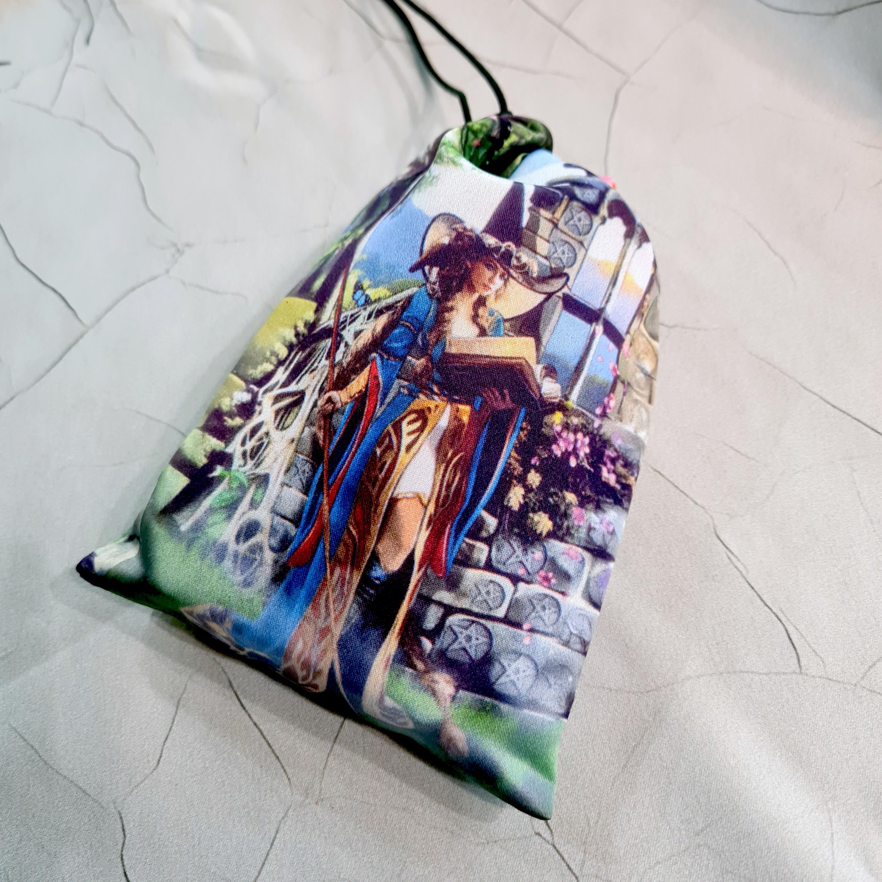 Tarot Card Bag Wizards, Tarot Pouch Satin, Drawstring Pouch, Altar ...