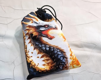 Tas Dragon Blazewyrm, satijnen tarotzakje, zakje met trekkoord, heksentas, altaargereedschap, Oracle-decktas, etui voor tarotkaart, tarotcadeaus