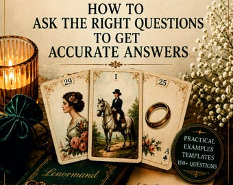 Lenormand Guide Book | How to Ask the Right Questions | 365-Page Interactive PDF | Learn Accurate Lenormand Readings | English eBook