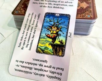 Dark Mansion Tarot Deck – 78 Cards with Keywords & Advice, Upright and Reversed Meanings, Tarot Deck for Beginners, Tarot Learning Kit
