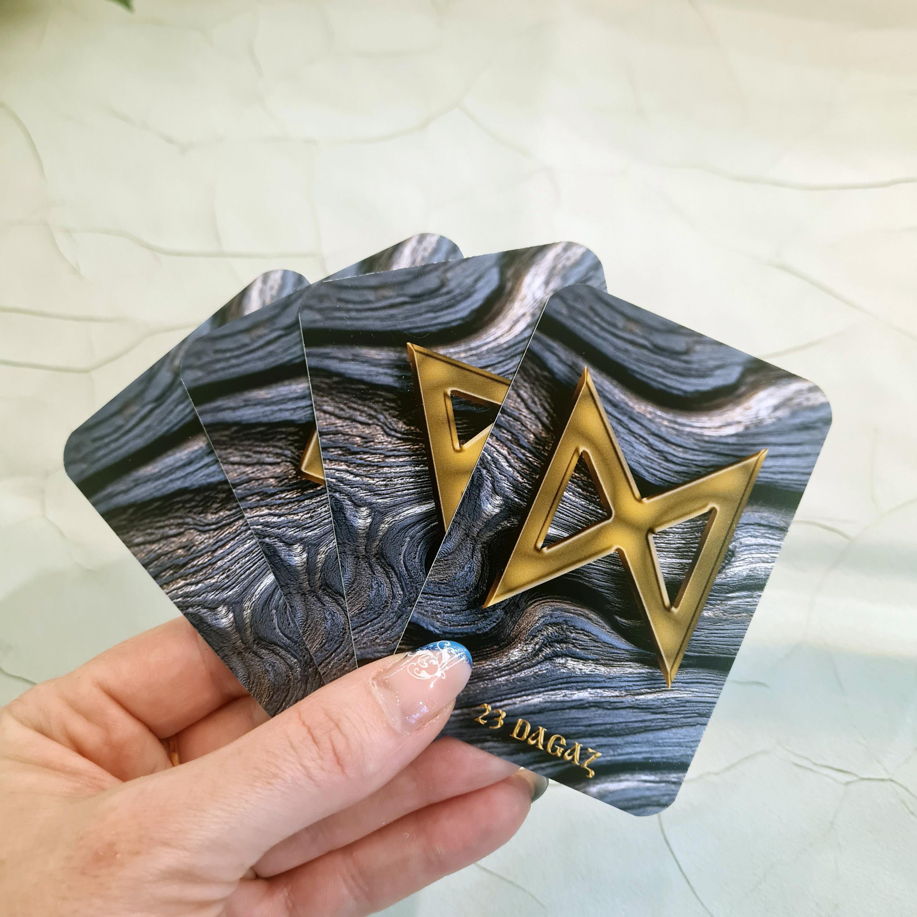 Ukraine Rune Rune Cards Elder Futhark Deck • 25 Runes + Guidebook • English ...