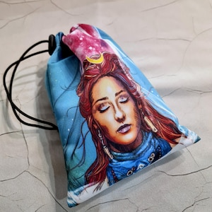 Sac pour cartes de tarot Light Seer, pochette de tarot en satin, pochette à cordon, outils d'autel, sac de pont Oracle, pochette pour carte de tarot, cadeaux de tarot