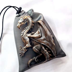Tarot card bag Dragon, tarot pouch satin, drawstring pouch, witchy bag, altar tools, Oracle Deck Bag, Pouch Bag for Tarot Card, tarot gifts