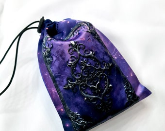 Tarot card bag Witchcraft book, tarot pouch satin, drawstring pouch, witchy bag, altar tools, Oracle Deck Bag, Pouch Bag for Tarot Card