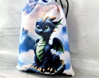 Tas Dragon Minty, tarotzakje satijn, zakje met trekkoord, heksentas, altaargereedschap, Oracle-decktas, buideltas voor tarotkaart, tarotcadeaus