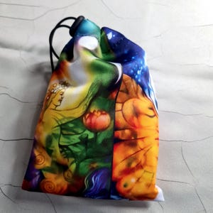 Tarot card bag Osho Zen, tarot pouch satin, drawstring pouch, witchy bag, altar tools, Oracle Deck Bag, Pouch Bag for Tarot Card tarot gift