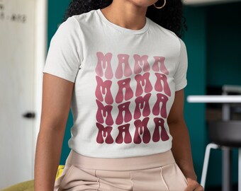 Mama Shirt Mothers Day Shirt Mom Tees Retro Mama Shirts Groovy Mama Shirt Mother's Day Gift Comfort Colors Shirt Comfort Colors Mom Shirt