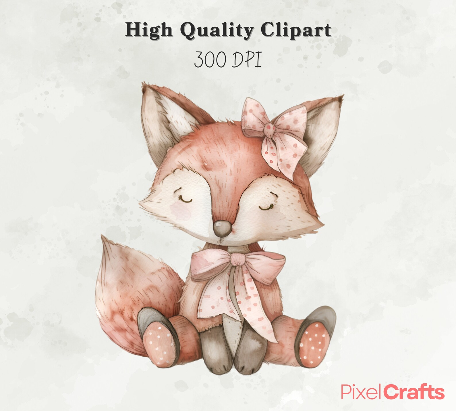 Watercolor Pink Plush Animals Clipart, Vintage Nursery Animal Clipart ...