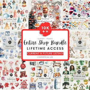 Lot complet de la boutique, accès à vie, méga clipart, lot complet de la boutique, graphismes Clipart Png, Illustrations Clipart, usage commercial