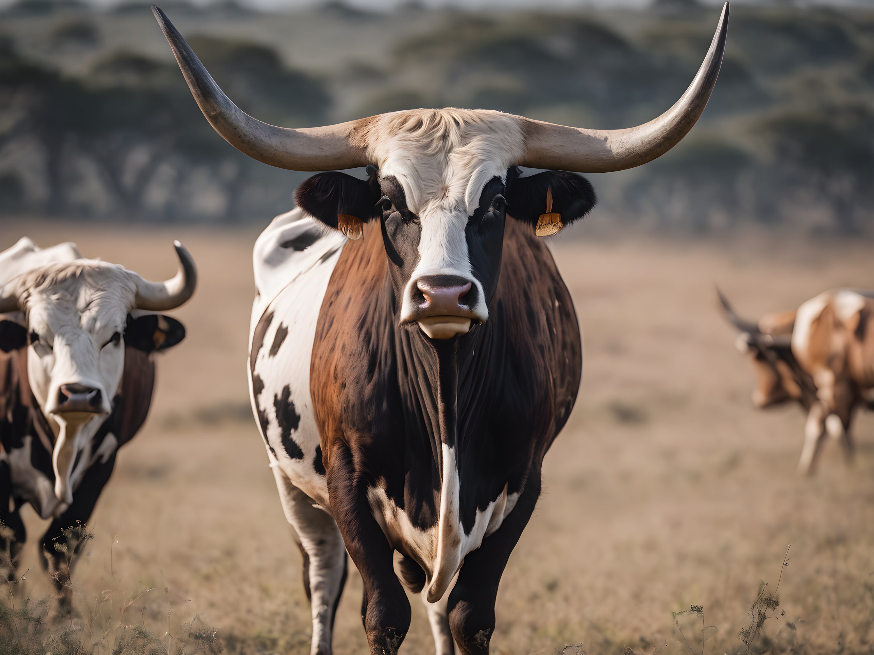 Nguni Cattle Nguni Painting Big Horns South Africa Bull Digital 