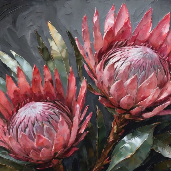 King protea wall art protea digital download of giant protea sugar bush printable art protea instant download wall art protea digital print