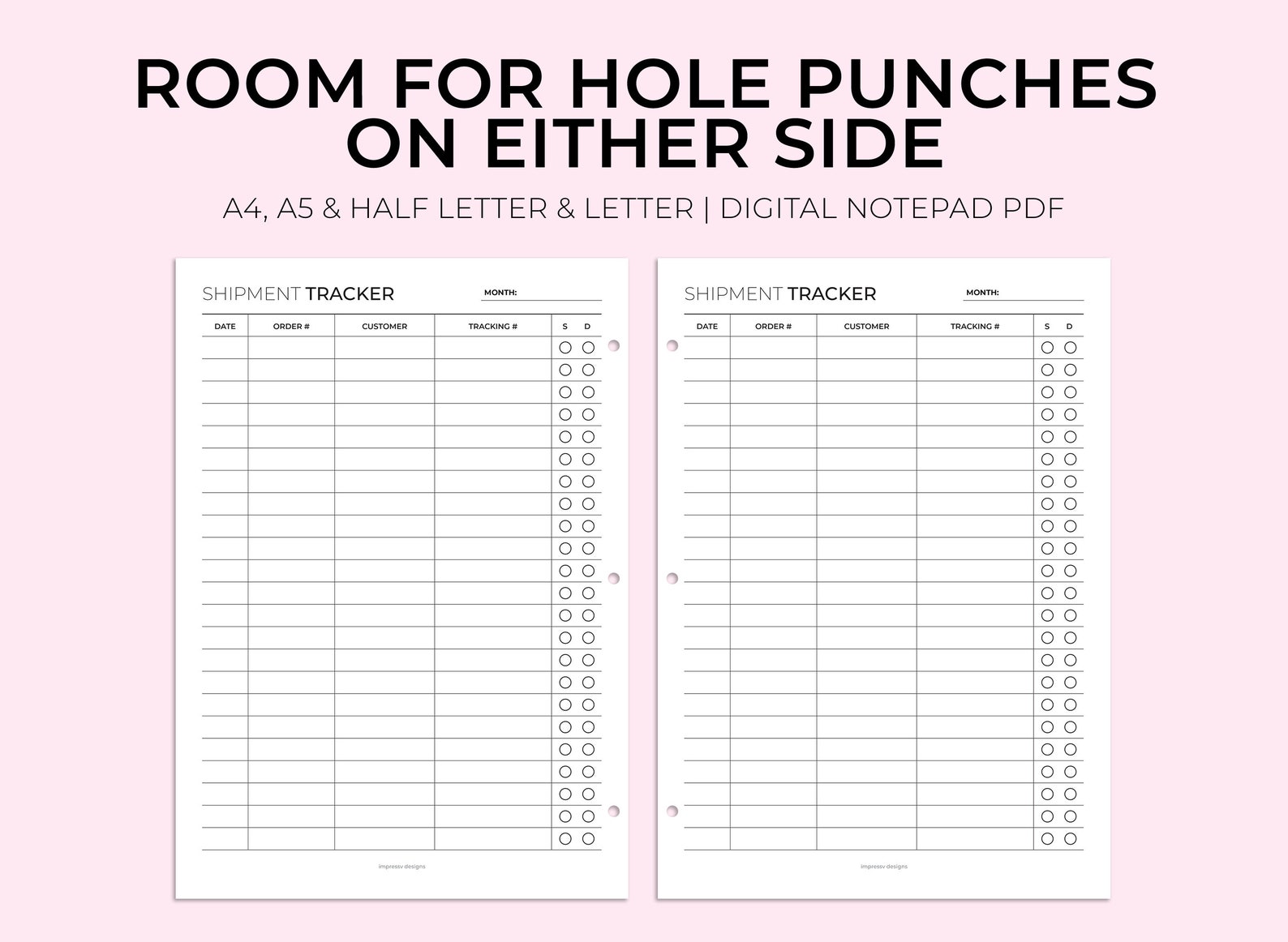 Printable Shipping Tracker, Shipping Log, Shipping Planner, Shipment ...