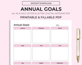 Annual Goals Planner, Student Planner, Student Planner Printable, Desk Planner, School Planner, Instant Download, A4/A5/Half Letter/Letter