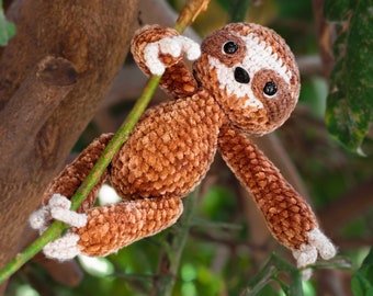 PDF Pattern Sloth, Crochet, Amigurumi