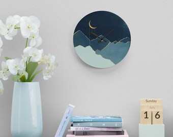 Acrylic Wall Clock,Modern Acrylic Wall Clock, Clear Clock, Large Round Clock, Home Decor, Office Clock, Unique Clock.Wall Mount Clock