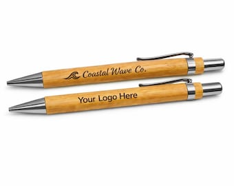 Stylos en bambou gravés personnalisés • Cadeaux d'entreprise en gros